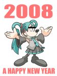  censor_bar censored detached_sleeves disney green_hair hatsune_miku hatsune_miku_(cosplay) identity_censor long_hair mickey_mouse microphone necktie new_year noshi_(noshibeya) parody skirt thigh-highs thighhighs twintails vocaloid 