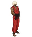  afro barefoot capcom dark_persona dark_skin dougi feet gloves highres ken_masters male male_feet male_only muscle nona official_art short_hair solo street_fighter streetfighter svc_chaos violent_ken white_hair 