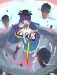 hat hinanawi_tenshi hitsuji keystone purple_hair shide shimenawa skirt sword sword_of_hisou takanashi_akihito touhou weapon