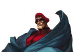 capcom cape empty_eyes glowing glowing_eyes grin hat hat_over_one_eye highres m_bison male nona official_art smile solo street_fighter streetfighter svc_chaos vega white_eyes 