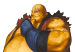  bald big_belly bust earthquake earthquake_(samurai_spirits) facial_tattoo hand_on_chin highres male muscle nona official_art samurai_spirits snk solo svc_chaos tattoo 