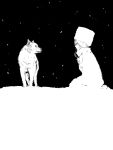  character_request monochrome tagme winter wolf zuwai_kani 