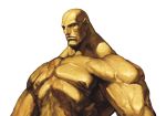  bald bust capcom eyepatch highres male muscle nona official_art sagat scar shirtless solo street_fighter streetfighter svc_chaos 