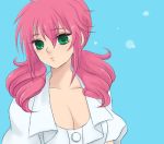  arch_(artist) blouse breasts cleavage feldt_grace green_eyes gundam gundam_00 lowres pink_hair plum_(arch) solo 