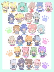  >_< 1other 25-ji_nightcord_de._(project_sekai) 6+boys 6+girls akiyama_mizuki animal_ears aoyagi_touya asahina_mafuyu asymmetrical_sidelocks azusawa_mito black_hair black_jacket black_pantyhose black_shorts blonde_hair blue_border blue_eyes blue_hair blue_scarf blunt_bangs border braid brown_cardigan brown_eyes brown_hair brown_shoes cardigan cat_boy cat_ears cat_girl cat_tail chibi closed_eyes closed_mouth collared_shirt commentary_request diagonal-striped_clothes diagonal-striped_necktie dog_boy dog_ears dog_tail drawstring full_body gradient_hair green_eyes green_hair green_necktie grey_hair grey_serafuku grey_skirt hair_between_eyes hair_over_shoulder hanasato_minori hand_on_own_cheek hand_on_own_chest hand_on_own_face hands_on_own_face hands_up hatsune_miku high_ponytail highres hina_(hinagiku_p) hinomori_shiho hinomori_shizuku hoshino_ichika_(project_sekai) jacket kagamine_len kagamine_rin kaito_(vocaloid) kamishiro_rui kamiyama_high_school_uniform_(project_sekai) kemonomimi_mode kiritani_haruka kusanagi_nene lapels leo/need_(project_sekai) long_hair long_sleeves looking_at_viewer low-tied_sidelocks megurine_luka meiko_(vocaloid) miyamasuzaka_girls'_academy_school_uniform mochizuki_honami momoi_airi more_more_jump!_(project_sekai) mouse_ears mouse_girl mouse_tail multicolored_hair multicolored_necktie multiple_boys multiple_girls neckerchief necktie notched_lapels one_eye_closed ootori_emu open_cardigan open_clothes open_jacket open_mouth orange_eyes orange_hair outstretched_arm outstretched_arms pants pantyhose paw_print pink_eyes pink_hair pleated_skirt ponytail project_sekai purple_hair red_neckerchief sailor_collar scarf school_uniform serafuku shinonome_akito shinonome_ena shiraishi_an shirt shoes short_hair short_twintails shorts side_ponytail sidelocks skirt smile socks standing standing_on_one_leg streaked_hair striped_clothes sweater tail tenma_saki tenma_tsukasa track_jacket twintails two-tone_hair v-neck very_long_hair violet_eyes vivid_bad_squad_(project_sekai) white_background white_socks wolf_ears wolf_girl wolf_tail wonderlands_x_showtime_(project_sekai) yellow_cardigan yellow_eyes yellow_neckerchief yellow_necktie yellow_sweater yoisaki_kanade 