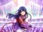 1girl katana long_hair purple_hair shoujo_kageki_revue_starlight solo tomoe_tamao violet_eyes yukata 