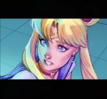  bangs bishoujo_senshi_sailor_moon blue_sailor_collar choker circlet crescent crescent_earrings derivative_work diadem earrings hair_over_shoulder heart heart_choker highres j._scott_campbell jewelry meme parted_bangs red_choker sailor_collar sailor_moon sailor_moon_redraw_challenge sailor_senshi_uniform screencap_redraw tsukino_usagi upper_body 