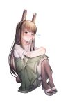  animal_ears blush doubutsu_no_mori dress highres personification rabbit_ears 