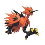  absurdres beak commentary english_commentary galarian_form galarian_zapdos gen_8_pokemon highres legendary_pokemon official_art pokemon pokemon_(creature) running solo spiky_hair talons wings yellow_eyes 