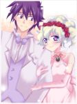  1girl bad_id bride couple dress formal hazuki_(pacco) hazuki_(pixiv33452) nia_teppelin simon suit tengen_toppa_gurren_lagann wedding_dress 
