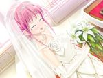  800x600 blue_eyes blush bridal_veil bride closed_eyes crown dress elbow_gloves flower game_cg gloves happoubi_jin hat jewelry kanojo_x_kanojo_x_kanojo necklace orifushi_akina pink_hair smile tiara veil wallpaper wedding_dress 