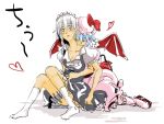  &lt;3 bad_id bat_wings heart izayoi_sakuya maid multiple_girls remilia_scarlet touhou white_hair wings 