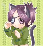  cat cat_ears chrome_dokuro eyepatch katekyo_hitman_reborn katekyo_hitman_reborn! purple_hair tail toriniku_(suikyou) 
