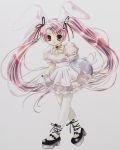 bunny_ears di_gi_charat dress highres koge_donbo pantyhose pink_hair rabbit_ears twintails usada_hikaru 