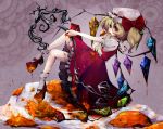  cake flandre_scarlet food hat pastry ponytail red_eyes short_hair side_ponytail touhou wings yonago 