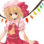  blonde_hair flandre_scarlet hat kino_hazuki lowres red_eyes touhou wings 