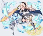  1girl absurdres artist_name bangs blonde_hair breasts cape commentary corrin_(fire_emblem) corrin_(fire_emblem)_(dragon) corrin_(fire_emblem)_(female) dragon_girl dual_persona elf eyelashes feet female_my_unit_(fire_emblem_if) fire_emblem fire_emblem_14 fire_emblem_fates fire_emblem_if full_body glowing glowing_sword glowing_weapon hair_between_eyes hairband highres holding holding_sword holding_weapon huge_filesize intelligent_systems kamui_(fire_emblem) kamui_(fire_emblem)_(girl) long_hair looking_at_viewer manakete multiple_girls my_unit_(fire_emblem_if) nintendo open_mouth pointy_ears red_eyes sarukaiwolf shiny shiny_hair sparkle super_smash_bros. sword teeth toes tongue weapon 