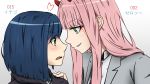  1girl absurdres darling_in_the_franxx highres ichigo_(darling_in_the_franxx) shippaidayo zero_two_(darling_in_the_franxx) 