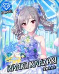  blush character_name dress grey_hair idolmaster idolmaster_cinderella_girls kanzaki_ranko long_hair red_eyes smile stars twintails wedding 