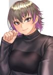  1girl blush eyebrows_visible_through_hair grey_eyes hair_between_eyes highres kilye_4421 light_brown_hair looking_at_viewer multicolored_hair original pink_hair smile two-tone_hair 