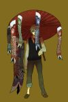  distortion highres male necktie oriental_umbrella original todoroki_sora todorokisora umbrella 