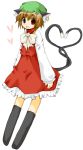 &lt;3 bad_id cat_ears cat_tail chen china_dress chinadress chinese_clothes earrings hat heart heart_tail heart_tails jewelry metaru_maccha tail touhou 