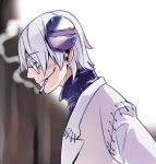  dr_franken_stein glasses lowres male smoking soul_eater stitches white_hair 