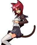  cat_ears mai_hime my-hime red_hair redhead school_uniform shirono tail thigh-highs thighhighs yuuki_nao 