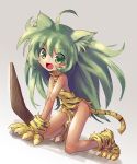  boomerang cat_ears chamcham fang green_hair katahira_masashi long_hair samurai_spirits tail 