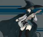  guitar hat instrument kunimura_hakushi nagato_yuki panties school_uniform serafuku skirt suzumiya_haruhi_no_yuuutsu thighhighs underwear witch_hat 