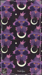  character_name colored_sclera crescent diamond_(shape) ghost hat highres looking_at_viewer meme_(sleepsheep) mismagius no_humans pokemon pokemon_(creature) pokemon_focus red_eyes witch_hat yellow_eyes yellow_sclera 