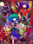  colorful kazu kazu_(muchuukai) kochiya_sanae pentagram touhou yasaka_kanako 