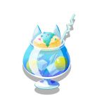  artist_request cup drink drinking_glass drinking_straw food fruit gen_4_pokemon ice ice_cream ice_cube lime_(fruit) lime_slice no_humans official_art pachirisu pokemon pokemon_(creature) pokemon_(game) pokemon_cafe_mix shiny solo spoon sprinkles transparent_background 