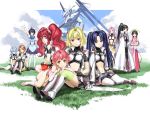  6+girls angelise_ikaruga_misurugi bangs black_hair black_skirt blonde_hair blue_hair blue_skirt braid breasts brown_hair chris_(cross_ange) cowlick cross_ange ersha_(cross_ange) everyone forehead_jewel hair_between_eyes hand_on_own_thigh highres hilda_(cross_ange) jill_(cross_ange) kurogin large_breasts light_smile long_hair long_ponytail looking_at_viewer maid maid_headdress mecha mechanical_wings medium_breasts midriff momoka_oginome multiple_girls navel parted_bangs photoshop_(medium) pink_eyes pink_hair ponytail red_eyes red_skirt redhead salamandinay salia_(cross_ange) sandals scowl short_hair short_shorts shorts skirt small_breasts thigh-highs twintails very_long_hair villkiss_(cross_ange) visor vivian_(cross_ange) wing_hair_ornament wings yellow_eyes 