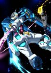  beam_saber fugakuhyakkei g-self glowing glowing_eyes gundam gundam_g_no_reconguista joints looking_to_the_side mecha no_humans robot_joints slashing solo space yellow_eyes 