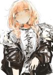  1girl braid coat custom_(cus-tom) fur_trim long_hair oversized_clothes sketch solo white_background 