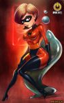  breasts gloves helen_parr reiq_(artist) short_hair spandex the_incredibles thigh_highs 