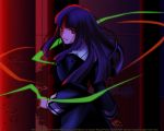  asagami_fujino blood kara_no_kyoukai red_eyes signed 