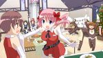  antlers apron bad_id bare_shoulders bell belt blonde_hair blue_eyes blush brown_hair cake chef_hat christmas christmas_tree cup dress elbow_gloves food gloves green_hair hair_bobbles hair_ornament haramura_nodoka hat highres icing kataoka_yuuki long_hair miyanaga_saki moso party pastry pink_hair plate red_hair reindeer_costume ryuumonbuchi_touka saki santa_hat school_uniform seifuku serafuku short_hair someya_mako stained_glass suga_kyoutarou taco takei_hisa tears thighhighs translated turkey twintails wine wine_glass 