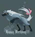  blazblue happy_birthday no_humans noco ribbon solo tail tail_ribbon valkenhayn_r_hellsing werewolf wolf 