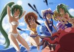  bikini furude_rika higurashi_no_naku_koro_ni houjou_satoko ryuuguu_rena sonozaki_mion sonozaki_shion swimsuit 