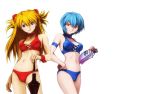   ayanami_rei bikini neon_genesis_evangelion souryuu_asuka_langley swimsuit white  