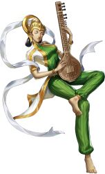  1girl artist_request barefoot black_hair bracelet closed_eyes highres indian_clothes instrument jewelry music official_art persona persona_5 persona_5:_the_phantom_x playing_instrument sarasvati_(megami_tensei) shin_megami_tensei solo tamboura tambura tanpoura tanpura tanpuri third-party_source 