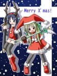  capelet christmas hat jester_cap kanon kawasumi_mai kurata_sayuri santa_costume sword thighhighs wand weapon 