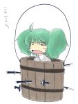  bad_id bucket girl_in_bucket green_hair in_bucket in_container kisume knife solo touhou 