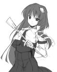  kochiya_sanae monochrome puranaria sketch touhou 