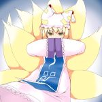  blonde_hair fox_ears fox_tail hands_in_sleeves ishikoro tail touhou yakumo_ran 