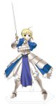  armor azu blonde_hair fate/stay_night fate_(series) green_eyes hair_ribbon ribbon saber sword weapon 