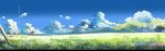  cloud clouds grass highres kumo_no_mukou_yakusoku_no_basho landscape long_image nature scenery shinkai_makoto sky tree trees wide_image 