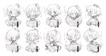  chibi counter expressions food is_that_so meat monochrome ozaki rumia sketch touhou translation_request 